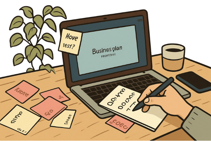 Brand strategy sticky-note session