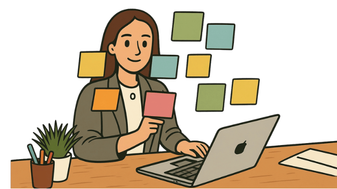 Laptop showing a campaign design